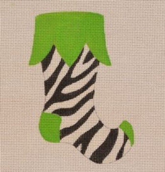 MS01 Wild Mini Stocking, Zebra 3.75 x 5.25 18 Mesh Pepperberry Designs 