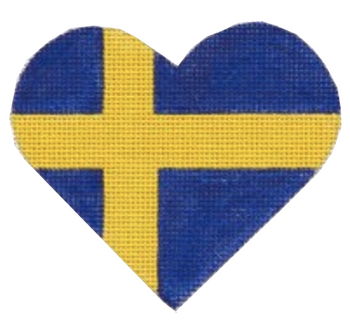 HT09 Swedish Flag 3.25 x 3.75 18 Mesh Pepperberry Designs 