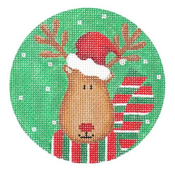 RN02 Reindeer Santa 4 Dia. 18 Mesh Pepperberry Designs 