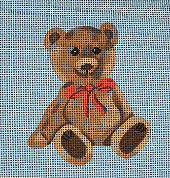 JKNA-­003 Boy Teddy Bear  8" x 8" 13 Mesh  Judy Keenan NeedleArts  (Canvas And Thread)