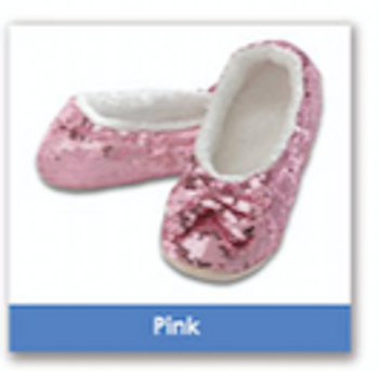 Pink Size Small-Shoe Size 5/6 Snoozie Classic Bling Sequin Ballerina