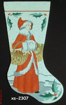 XS-2307 Mrs. St.Nick (Victorian) 18 Mesh 20" Stocking CBK Bettieray Designs