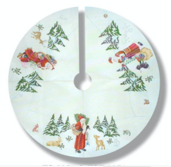 TSF-2251 Old St.Nick 48" Rnd.18 Mesh Front Panel Only Tree Skirt CBK Bettieray Designs