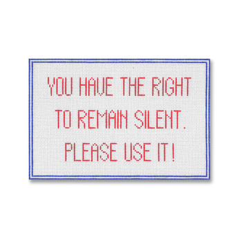 EG-SS 21 You Have the Right to Remain Silent 9.5 x 6.5" 13  mesh Eddie & Ginger
