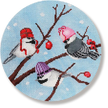 SC-EX 05 Morning Visit—Birds 6” Rnd.18 Mesh Scott Church Creative