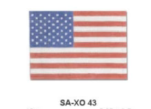 SA-XO 43 American Flag 18 Mesh 5.25 x 3.5" Starke Art Designs