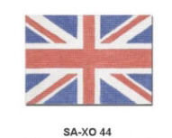 SA-XO 44 English Flag 5 x 3.5"  18 Mesh Starke Art Designs
