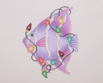 BB 0791 Angel Fish / Christmas Lights 4" x 3.25"  18 Mesh Burnett And Bradley
