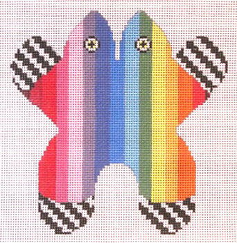 #NM-007   SM. DOTTED FROG 13M—7-1/2” X 7-1/2”  Designs by Needle Me Needle Crossings