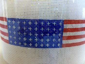 BRA14	American Flag	 Cheryl Schaeffer And Annie Lee Designs 18 Mesh Bracelet