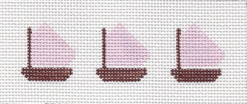 SNL01 Pink Sailboats Jewelry Insert 6 x 2.75 13  Mesh Silver Needle Designs 