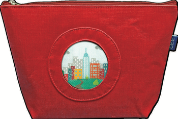 BAG70R	9.5″ W x 6.5″ H x 3″ D Small Silk bag - Red Lee's Needle Arts