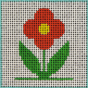 A2 Flower DeElda Needleworks Beginner Needlepoint kit