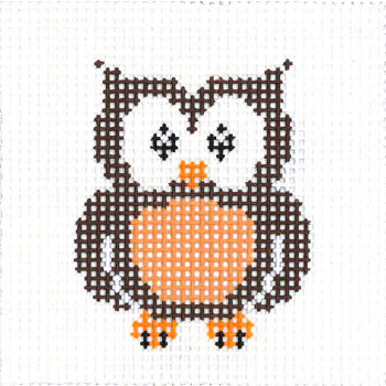 A24 Owl DeElda Needleworks Beginner Needlepoint kit