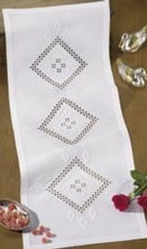 751814 Permin Kit Hardanger Tablecloth 15" x 42"  22ct 