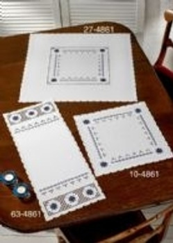 634861 Permin Kit Table Runner (Lower left) 11.6" x 28.4"; Hardanger; 22ct