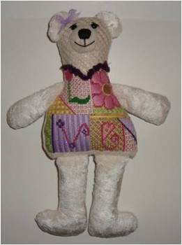 3D Cuddles Bear 10” x 5” Mesh 18 Mesh Sew Much Fun 