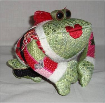 3D Holly Frog 13.5” x 6” 18 Mesh Sew Much Fun 