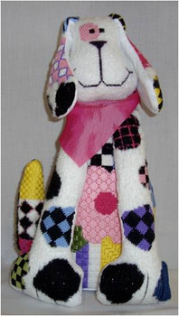 3D Lady Dog 13” x 6” 18 Mesh Sew Much Fun 