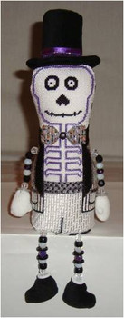 Halloween Skeleton Groom 7.25” x 4” 18 Mesh Sew Much Fun