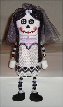 Halloween Skeleton Bride	7.5” x 4”	18 Mesh Sew Much Fun