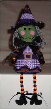 Halloween Witch 8.5” x 4”  18 Mesh Sew Much Fun