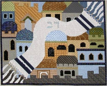 Judaica Tallis Bag Jerusalem 11” x 13.5” 18 Mesh Sew Much Fun