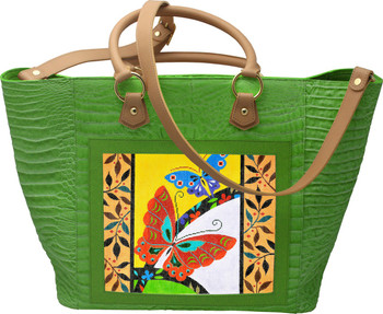 BAG69G Large Tote - Green - 14"Wx13"Hx6.5"D Lee's Needle Arts