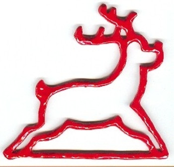 MHMR Mill Hill Red Reindeer Metal; 4-1/2" opening  5" h 