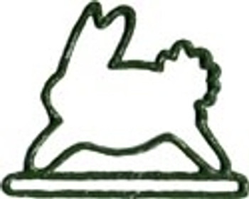 MHMB Mill Hill Green Bunny Metal; 4-1/2" opening  4.5" h 