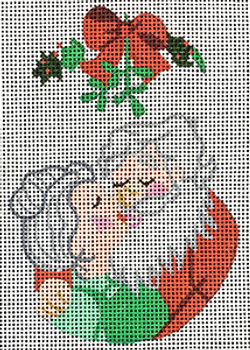 TS254 Mistletoe Christmas Egg 18 Mesh 3 x 5 TS Designs