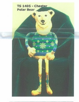 1405 Chester Polar Bear Canvas Only, Picture Shows Finished 13 Mesh TS Designs