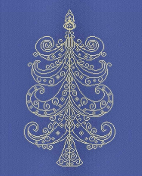 AAN370 Christmas Tree 72 Alessandra Adelaide Needleworks Counted Cross Stitch Pattern