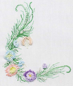 1036 Small Sampler White Fabric Kit EdMar Brazilian Dimensional Embroidery