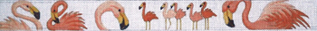 B548 Flamingos 18 Mesh Belt Jane Nichols Needlepoint