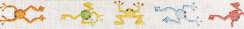 B556 Poison Frogs 18 Mesh Belt Jane Nichols Needlepoint