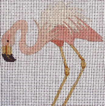 C133 Shelling 4 x 4 18 Mesh Flamingo Jane Nichols Needlepoint