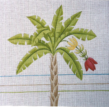 C360 Banana Palm 4 x 4 18 Mesh Jane Nichols Needlepoint