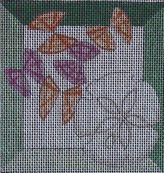 C261 Sand Dollar Shadowbox 4 x 4 18 Mesh Jane Nichols Needlepoint