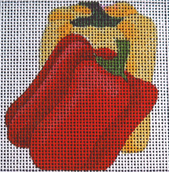 C372 Bell Peppers 4 x 4 13 Mesh Jane Nichols Needlepoint