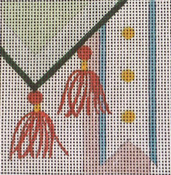 C550 Tassels & Ribbons 4 x 4 13 Mesh Jane Nichols Needlepoint