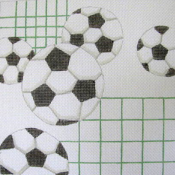 C593 Soccer 4 x 4 18 Mesh Jane Nichols Needlepoint