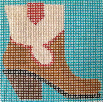 K19 Cowboy Boot 4 x 4  10 Mesh Kid & Beginner Jane Nichols Needlepoint