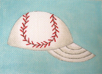 1810 Baseball Cap 5 x 7 13 Mesh Hat Pun Jane Nichols Needlepoint