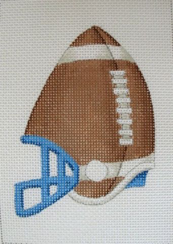 1802 Football Helmet 5 x 7 13 Mesh Hat Pun Jane Nichols Needlepoint