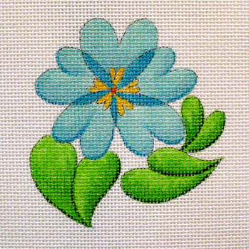 1445 May Flower 5 x 5 13 Mesh Heart Jane Nichols Needlepoint