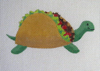 1221 Taco Turtle 5 x 7 13 Mesh Jane Nichols Needlepoint