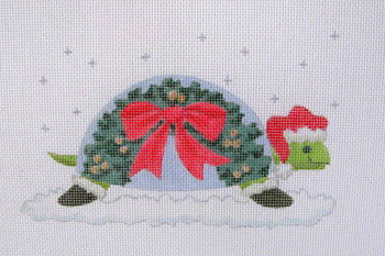 1212 December Wreath 6 x 8 18 Mesh Jane Nichols Needlepoint