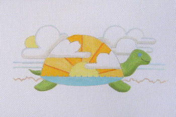 1206 June Sunset Turtle 6 x 8 18 Mesh Jane Nichols Needlepoint