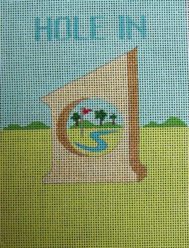 849	Hole In 1	6 x 8 13 Mesh Golf Jane Nichols Needlepoint